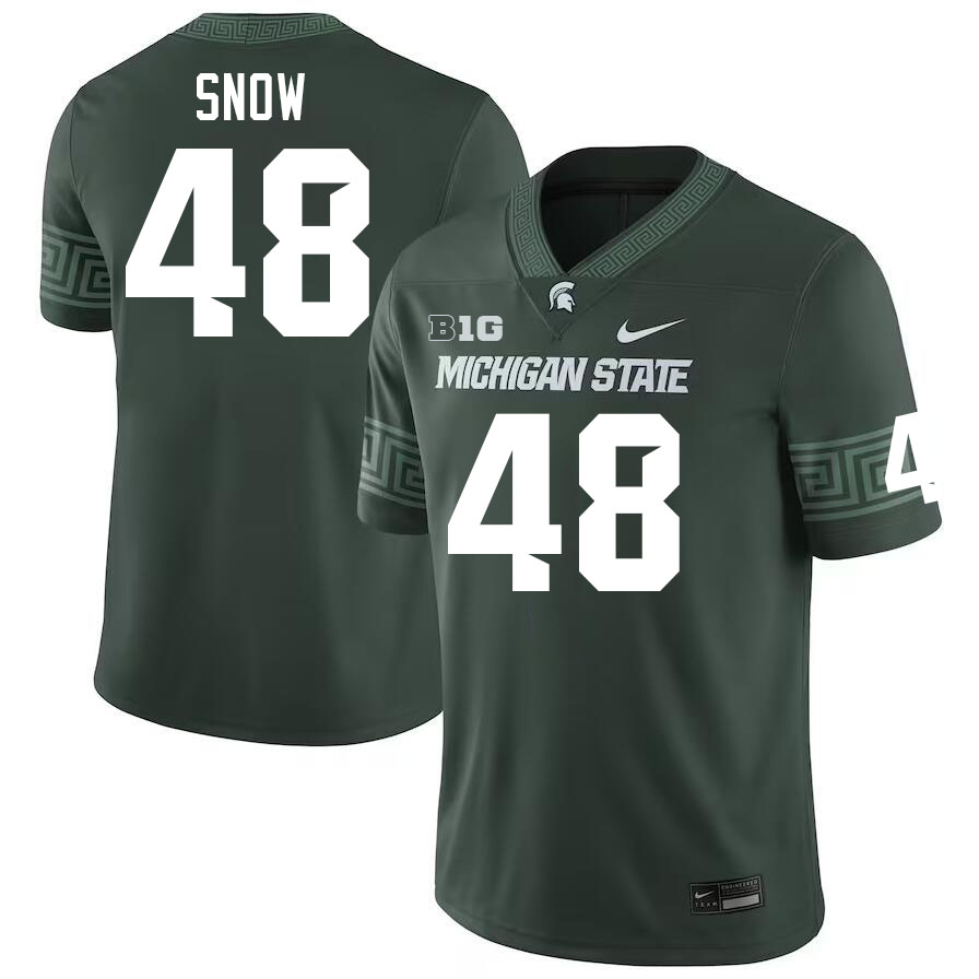 Michigan State Spartans #48 Percy Snow College Football Jerseys Stitched-Green